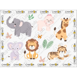 Stickers Adesivi Animali della foresta Boho