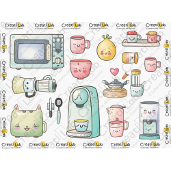 Stickers Adesivi Elettrodomestici Kawaii