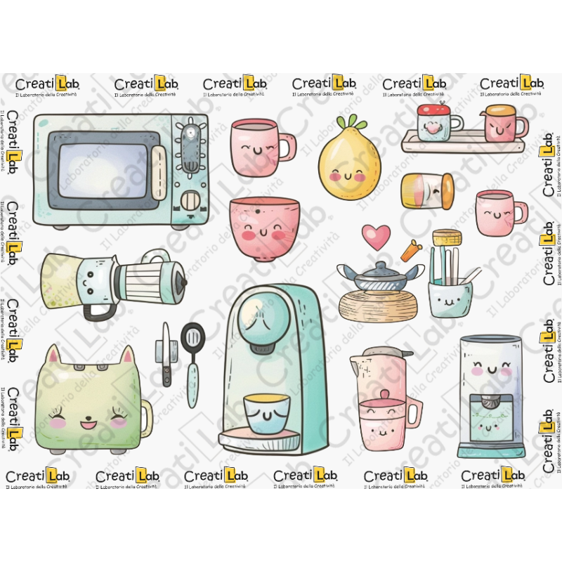 Stickers Adesivi Elettrodomestici Kawaii