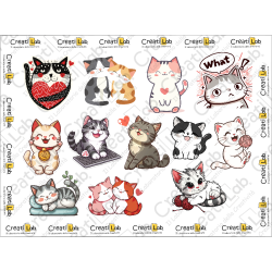 Stickers Adesivi Gattini