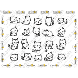 Stickers Adesivi Lineart Gattini