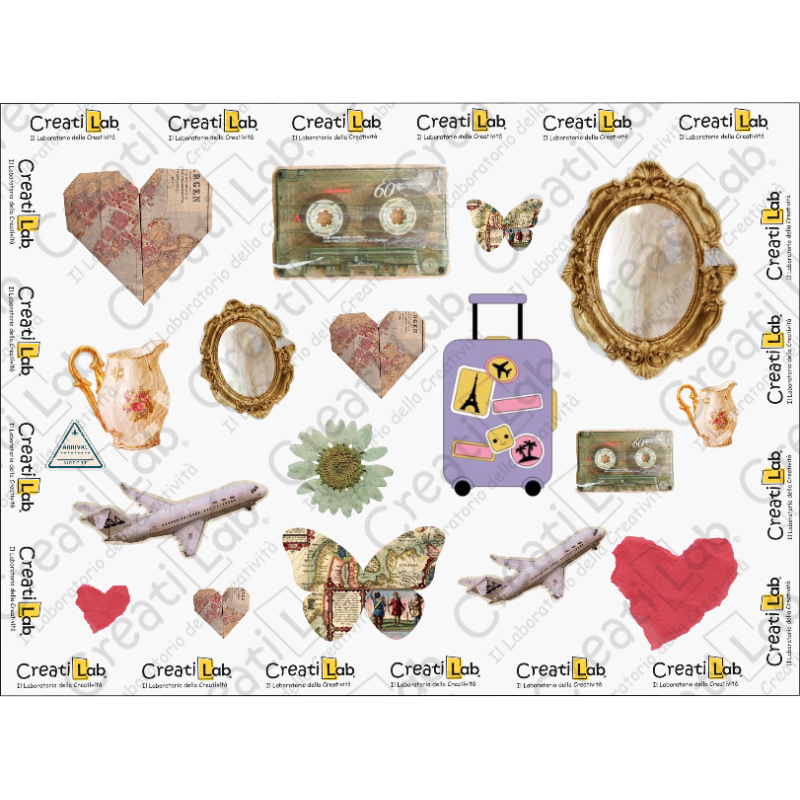 Stickers Adesivi Mix scrapbooking