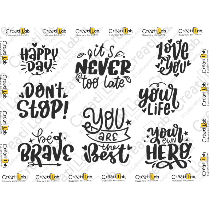 Stickers Adesivi Scritte motivazionali