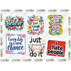 Stickers Adesivi Scritte colorate