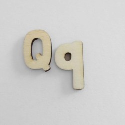 sagoma in legno lettera Q