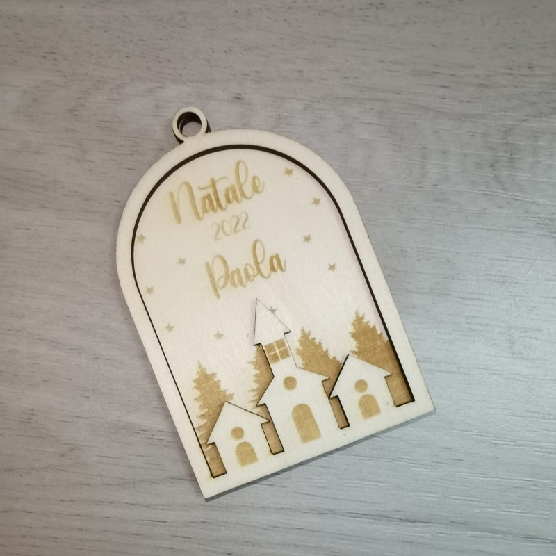 Decorazione Natale in Legno personalizzata con nome