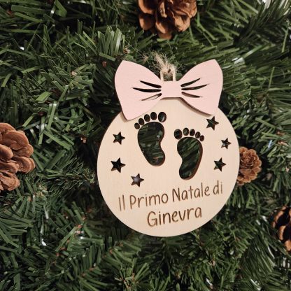 Pallina di Natale "Il Primo Natale di" Addobbi Albero di Natale, Personalizzabile 