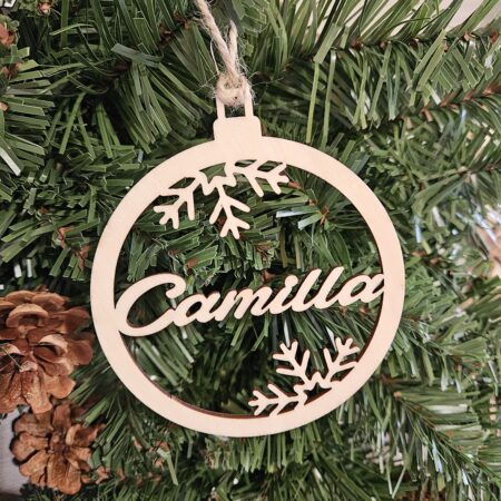 Pallina di Natale personalizzata in Legno con nome