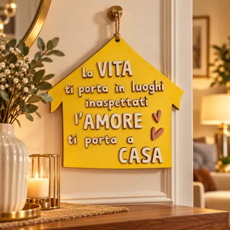 Decorazione in legno Fuori Porta Casa