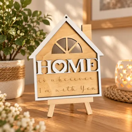 Decorazione in legno Home is wherever I'm with you