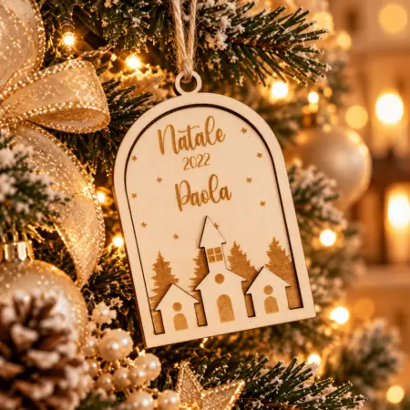 Decorazione Natale in Legno personalizzata con nome