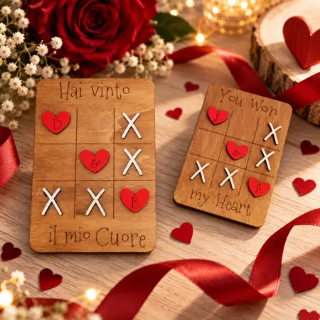 Gioco del Tris in legno personalizzabile