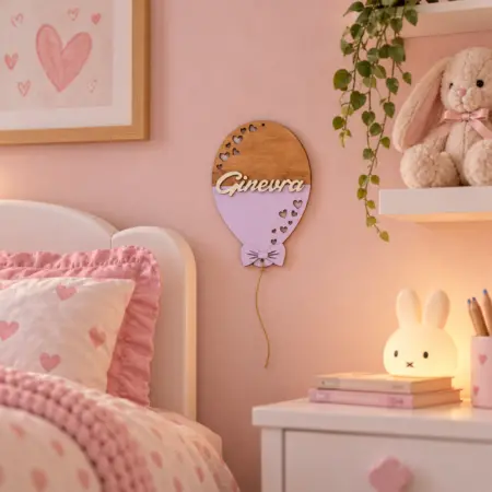 Targhetta Nome a forma di Palloncino