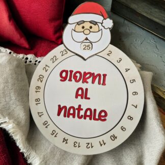 Countdown rotondo con Babbo Natale  