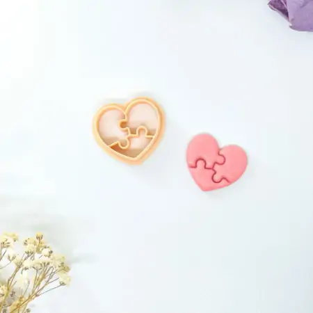 Cutter Puzzle Cuore 1 per Pasta Polimerica