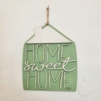 Decorazione in legno targa Fuori Porta Home Sweet Home