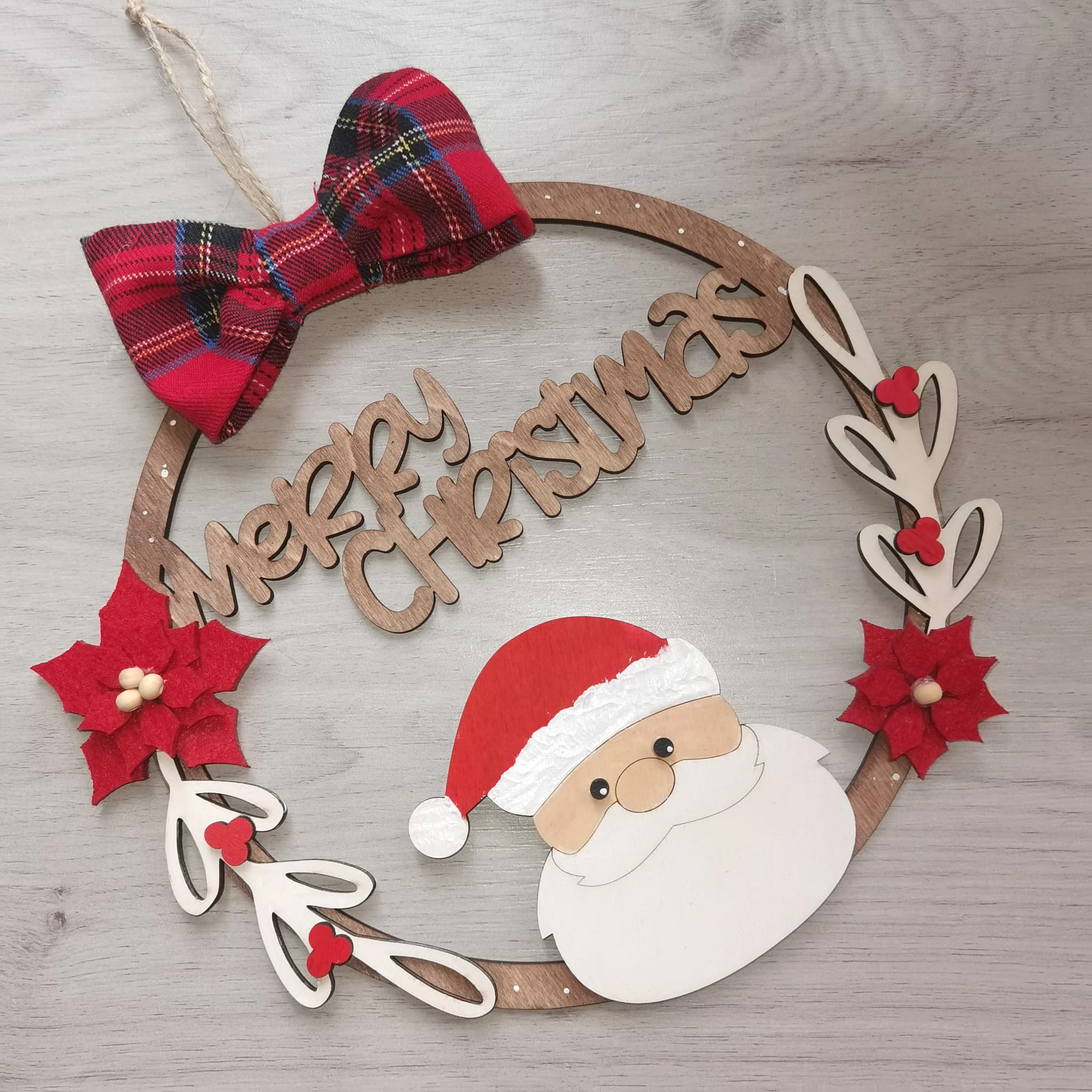 Ghirlande Natalizie Ghirlanda Natalizia Con Scritta In Legno Personalizzata / Corona Abete Innevata / Targa Dipinta A Mano / Decorazione Porta, Camino, Natale - Italia Ghirlanda Autunnale