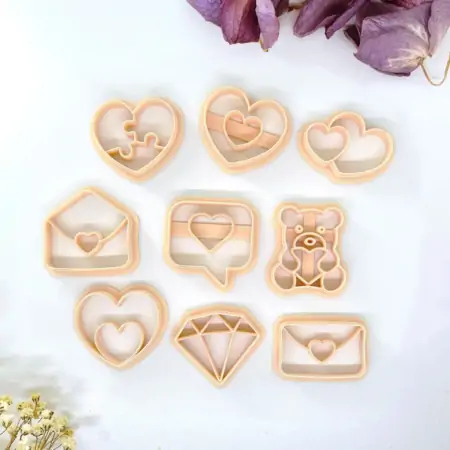 Kit Cutter San Valentino per Pasta Polimerica