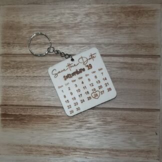 Portachiavi Personalizzato in Legno Save the Date