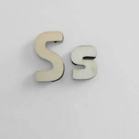 Sagoma in legno lettera S