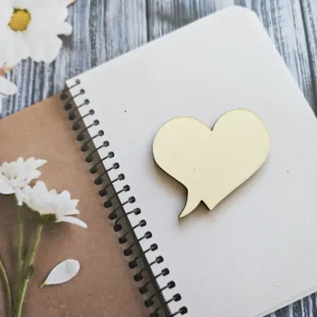Sagoma in legno Tag Fumetto Cuore