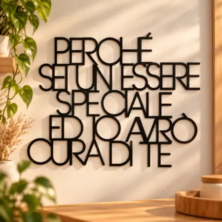 Scritta da appendere "Perchè sei un essere speciale"