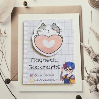 Segnalibro magnetico Gatto con Cuore