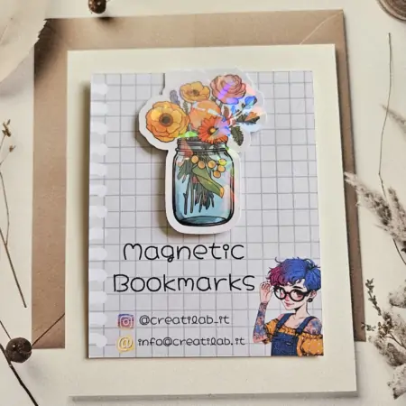 Segnalibro Magnetico Vaso di Fiori