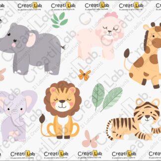 Stickers Adesivi Animali della foresta Boho  