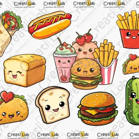 Stickers Adesivi Cibo kawaii
