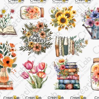 Stickers Adesivi Fiori Boho  