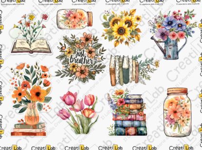 Stickers Adesivi Fiori Boho  