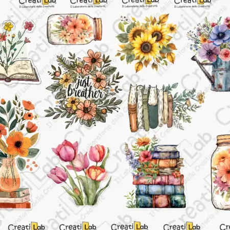 Stickers Adesivi Fiori Boho