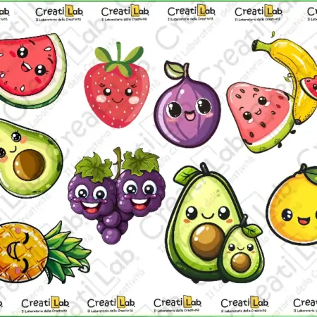 Stickers Adesivi Frutta kawaii