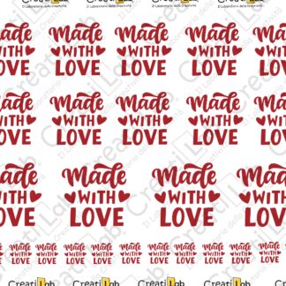 Stickers Adesivi Made With Love  