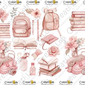 Stickers Adesivi Mix Scrapbooking Rosa  