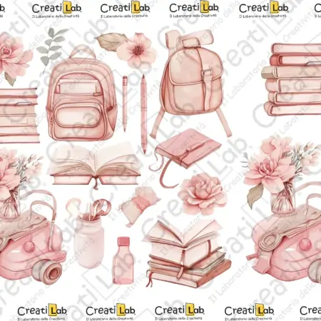 Stickers Adesivi Mix Scrapbooking Rosa
