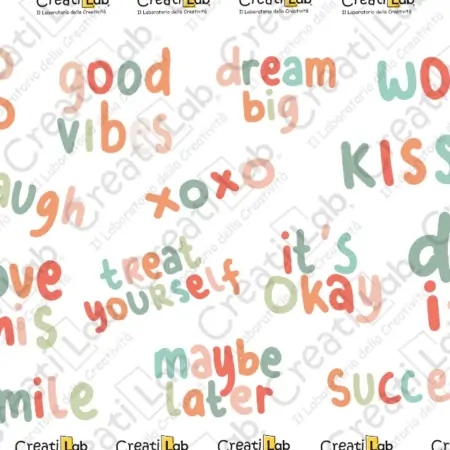 Stickers Adesivi Parole colorate