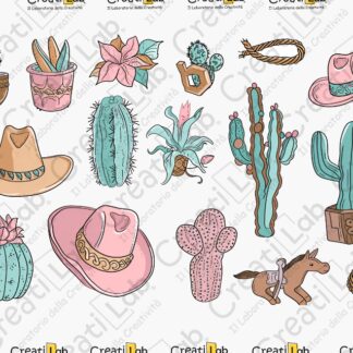 Stickers Adesivi Piante Grasse Western  