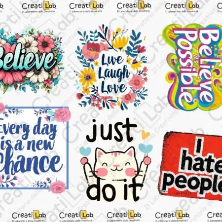 Stickers Adesivi Scritte colorate