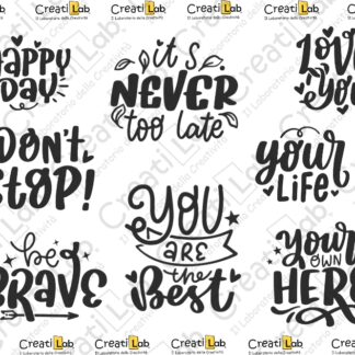 Stickers Adesivi Scritte motivazionali  