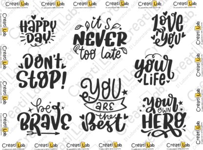 Stickers Adesivi Scritte motivazionali  