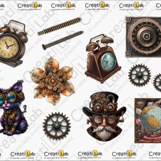 Stickers Adesivi Steampunk  