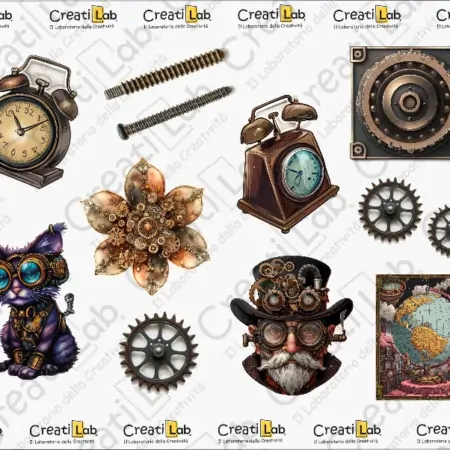 Stickers Adesivi Steampunk