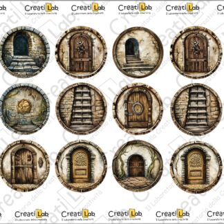 Stickers Adesivi Steampunk rotondi  