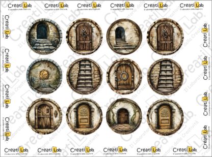 Stickers Adesivi Steampunk rotondi  