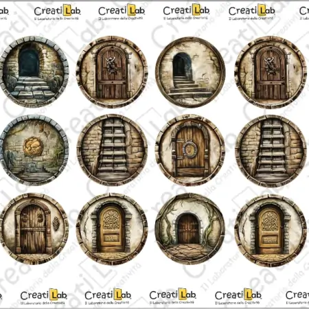 Stickers Adesivi Steampunk rotondi