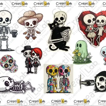 Stickers Adesivi Teschietti