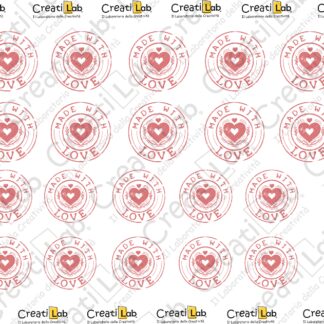 Stickers Adesivi Tondi Made With Love  