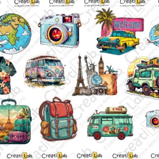 Stickers Adesivi Viaggio mix 2  